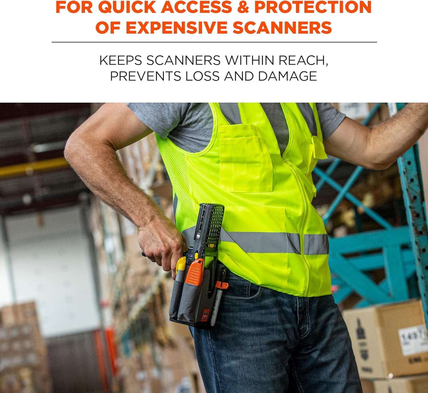 ERGODYNE Squids Barcode Scanner Holster with Belt Clip or Loop