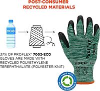 ERGODYNE ProFlex 7002-ECO Recycled PU Coated Work Gloves 15-Gauge
