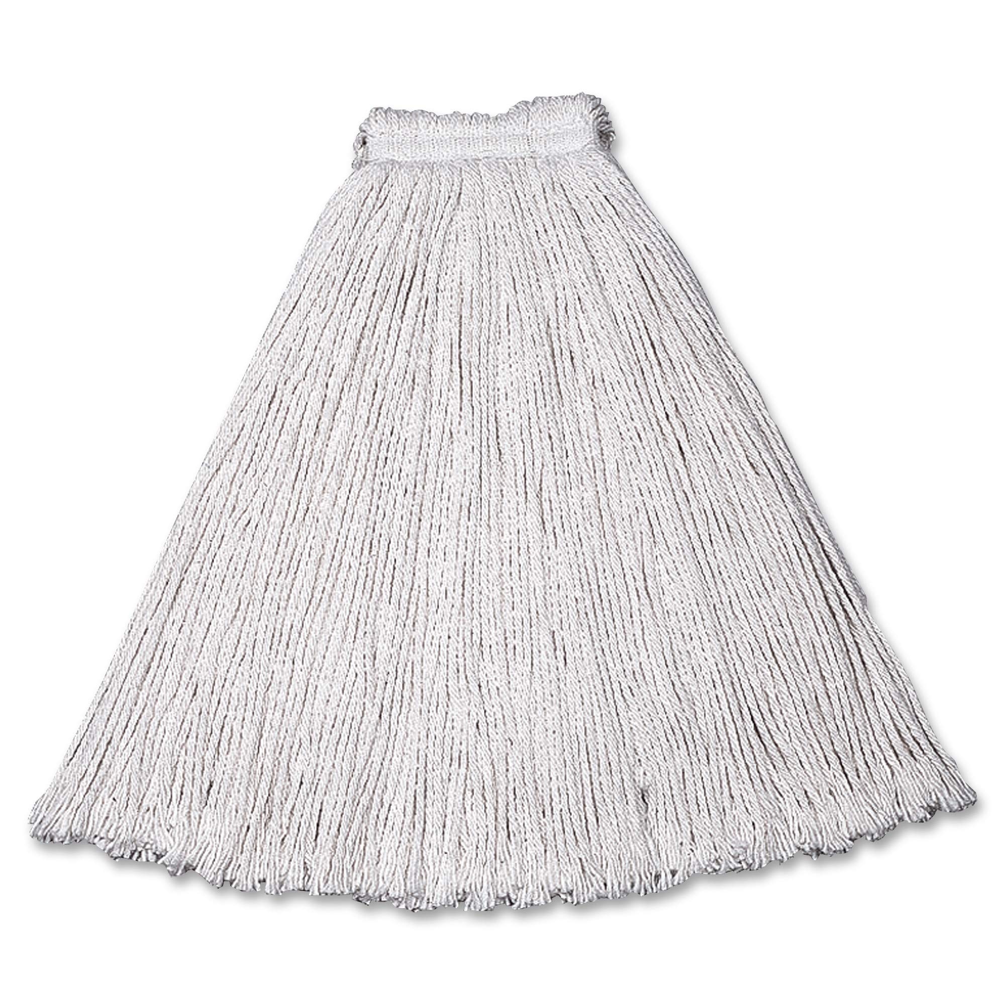 Rubbermaid Commercial Products Value Pro Small 16 OZ Cotton Wet Mop, 1" Headband, White