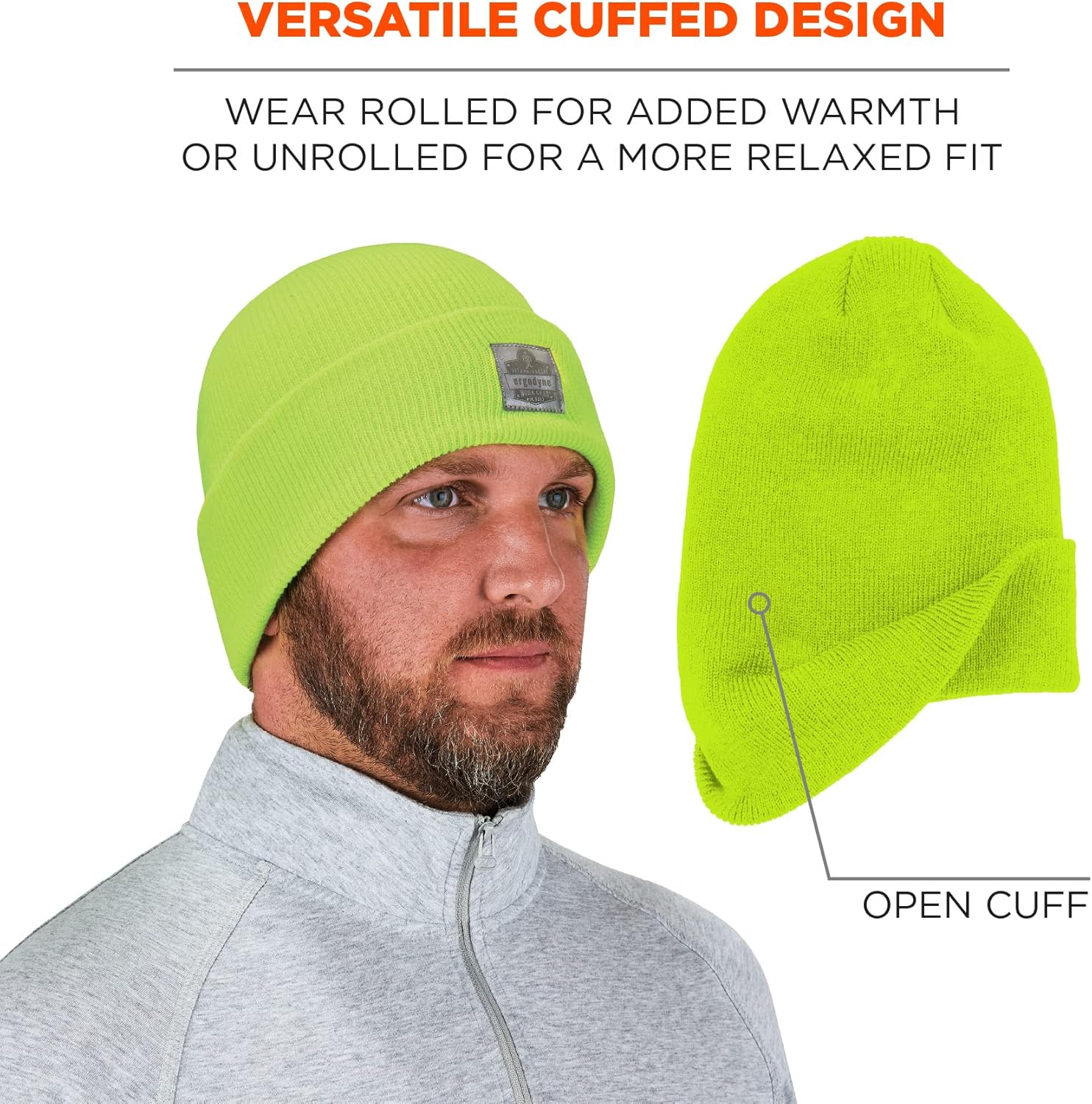 Ergodyne N-Ferno 6806 Cuffed Rib Knit Acrylic Beanie