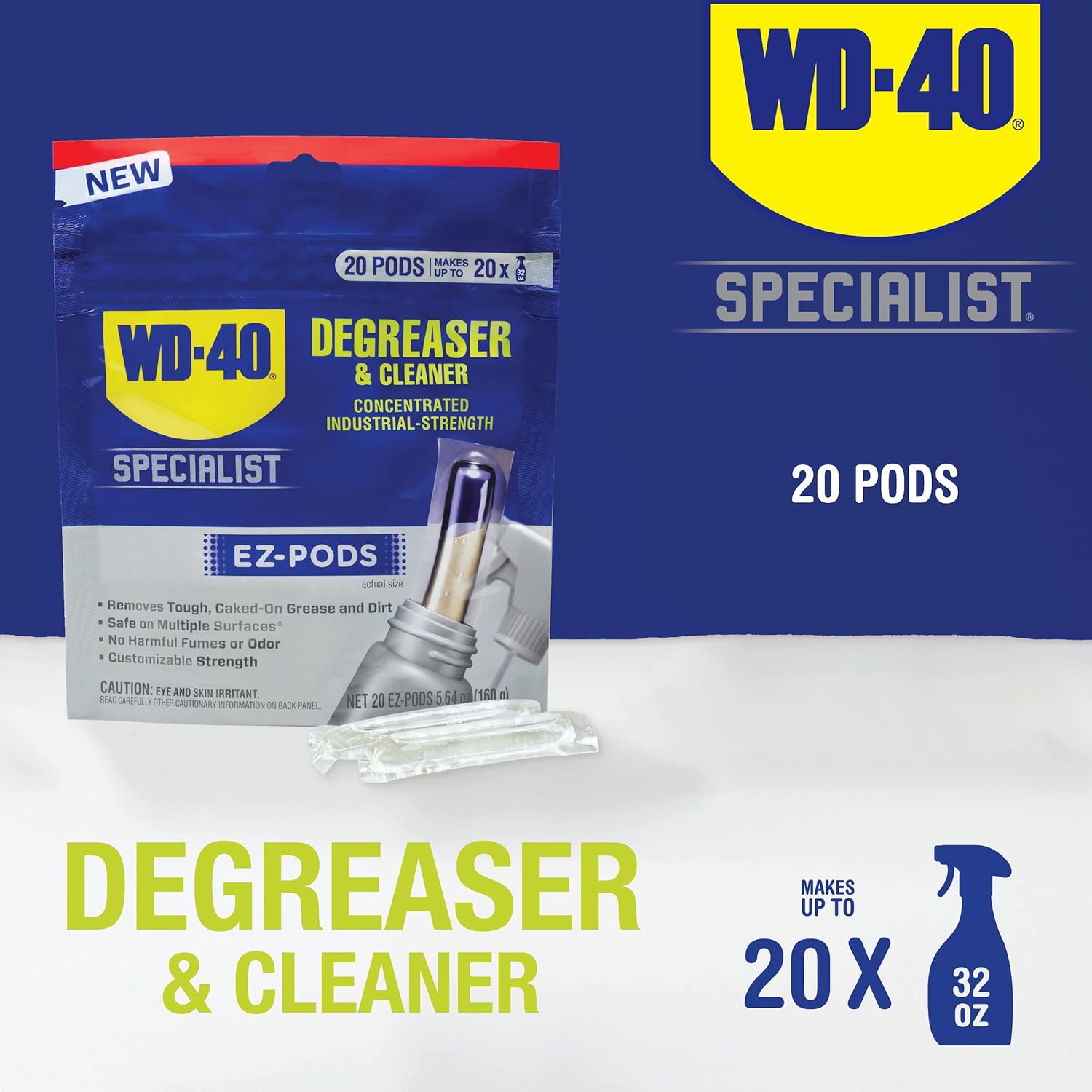 WD-40 Specialist Degreaser and Cleaner EZ-PODS Unscented Customizable Industrial-Strength Concentrate