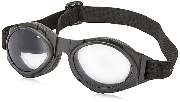 Rule BA2C31AC Bobster Bugeye 2 Interchangeable Goggles, Black Frame/3 Lenses (Smoked, Amber and Clear)