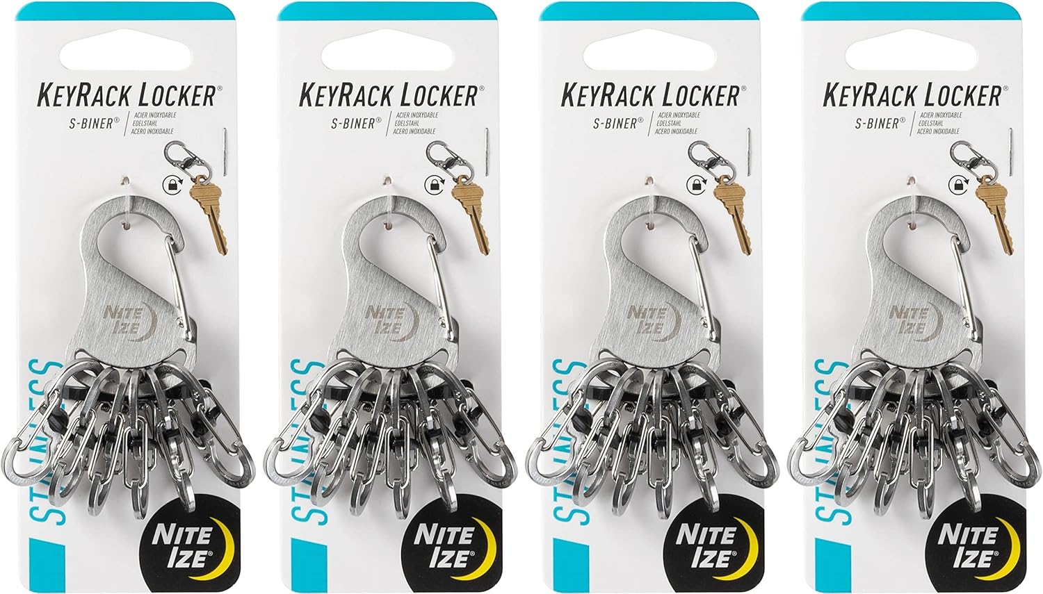 Nite Ize KeyRack Locker Stainless Steel (4-Pack)