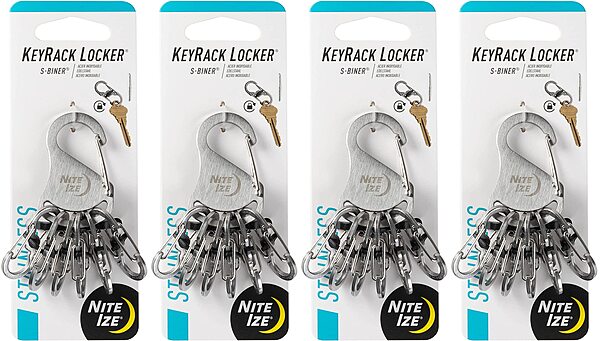 Nite Ize KeyRack Locker Stainless Steel (4-Pack)