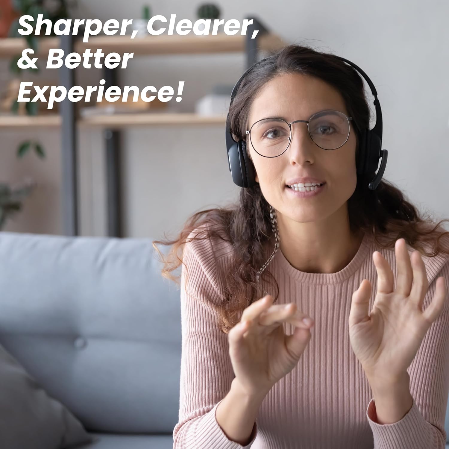 OTM Essentials Pro Stereo Headset, Wired Headphones, Noise-Canceling Microphone, in-Line Volume Control