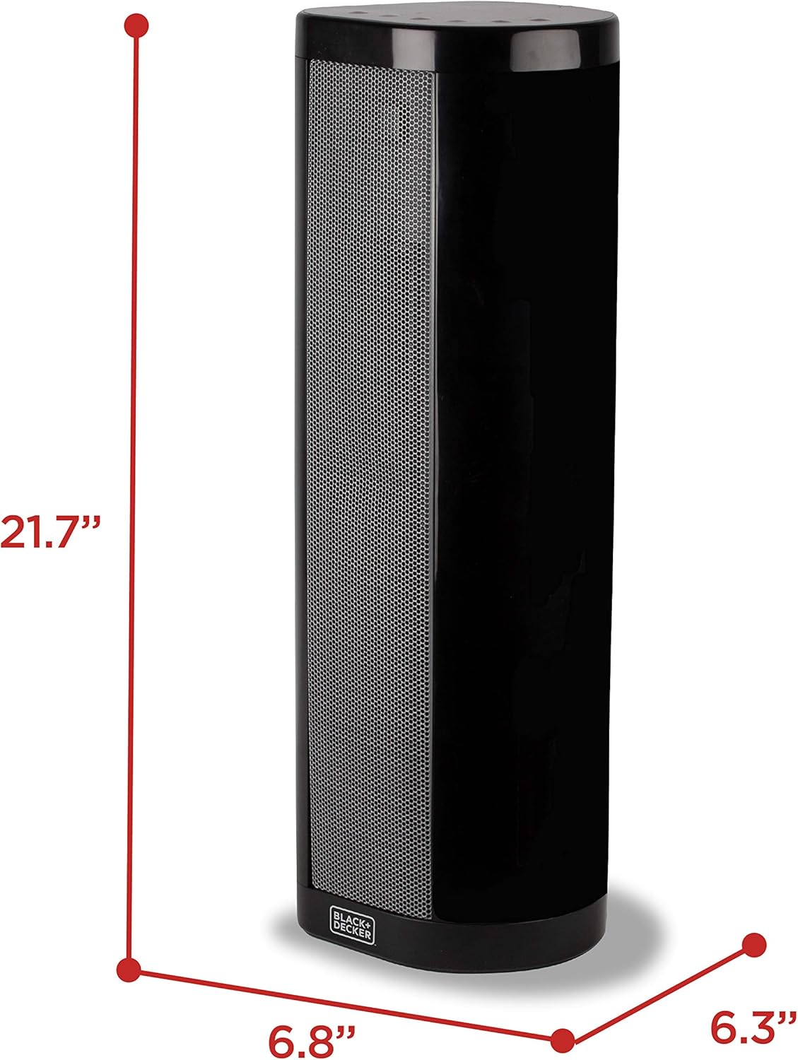 BLACK+DECKER Ceramic Space Heater with Adjustable Thermostat, Tower Heater for Vertical or Horizontal Use