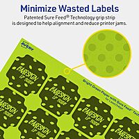 AVERY Printable Square Scalloped Labels, Sure Feed Technology