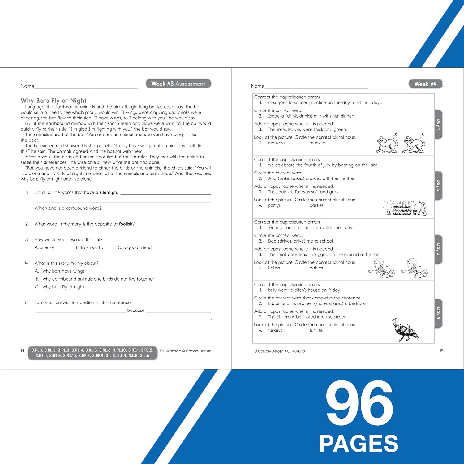 Common Core Language Arts 4 Today, Grade 3 (Common Core 4 Today) (Volume 3)