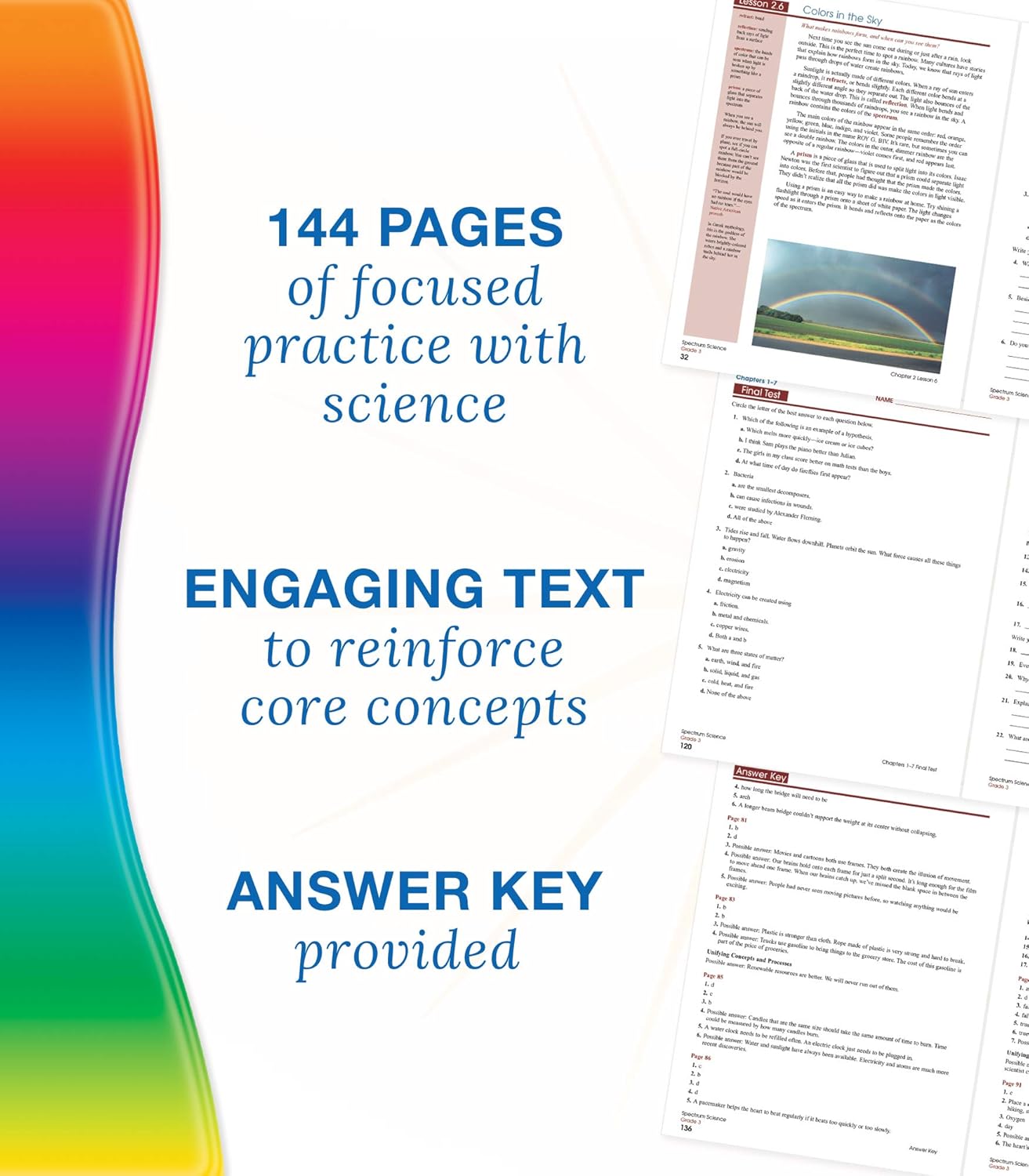 Spectrum 3rd Grade Science Workbooks, Ages 8 to 9, Grade 3 Science, Physical, Space, Earth, and Life Science