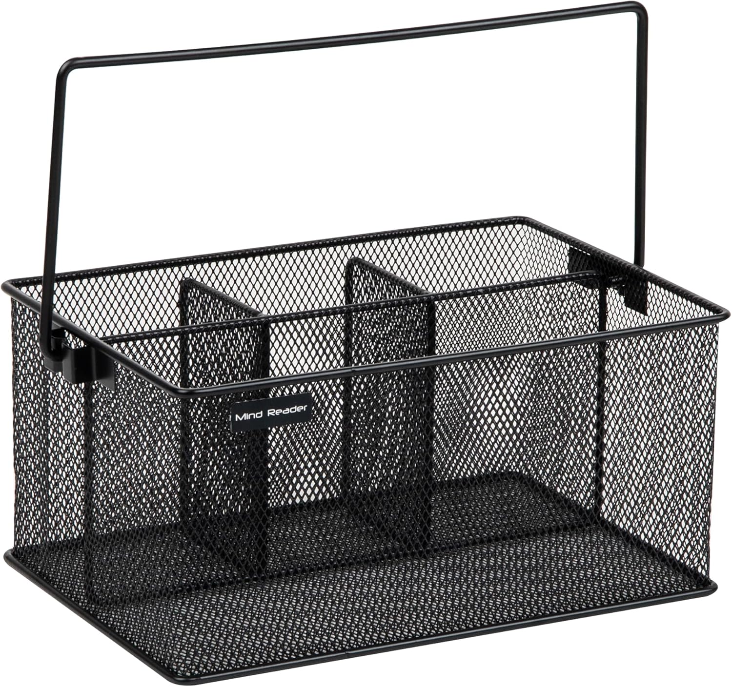 Mind Reader Utensil Holder, Silverware Organizer Caddy, Metal Mesh, 10L x 7W x 4.75H