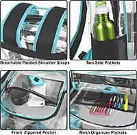 Trailmaker Clear Waterproof Stadium-Approved Backpack with Water Bottle Holder