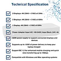 C2G USB-C® 11-in-1 Hybrid DisplayLink and DP Alt Mode Triple 4K Docking Station with HDMI®, DisplayPort™, Ethernet, USB