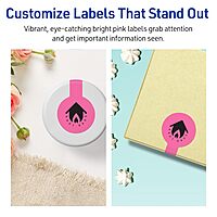 Avery Printable Lollipop Labels, Sure Feed Technology, 1-1/2" x 4", Bright Pink, Print-to-The-Edge, Laser/Inkjet Printable