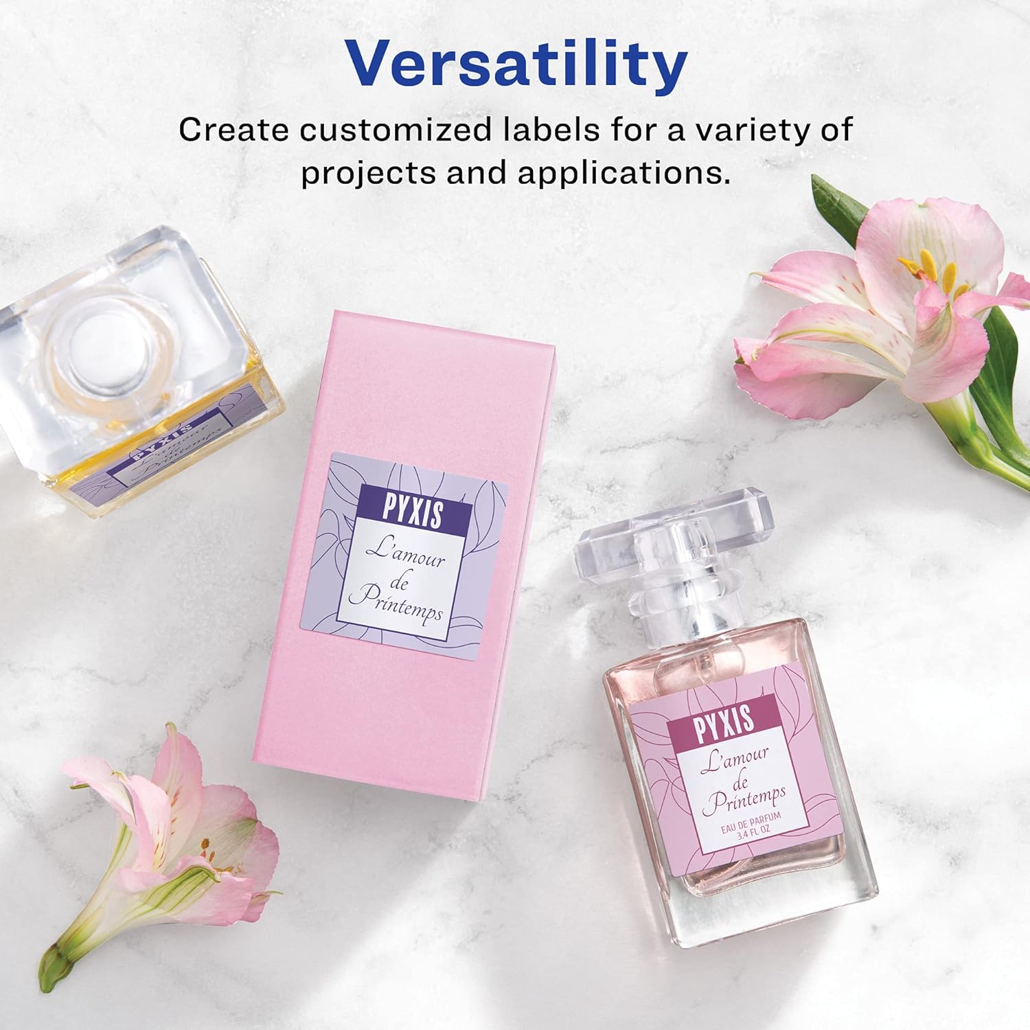 Avery Matte White Square Labels, Sure Feed Technology, 2-1/8" x 2-1/8"