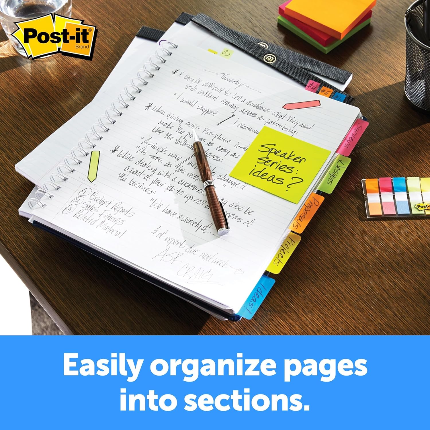 Post-it Tabs, 2 in, Solid, Assorted Primary Colors, 6 Tabs/Color, 4 Colors, 24 Tabs/Pack (686-ALYR)