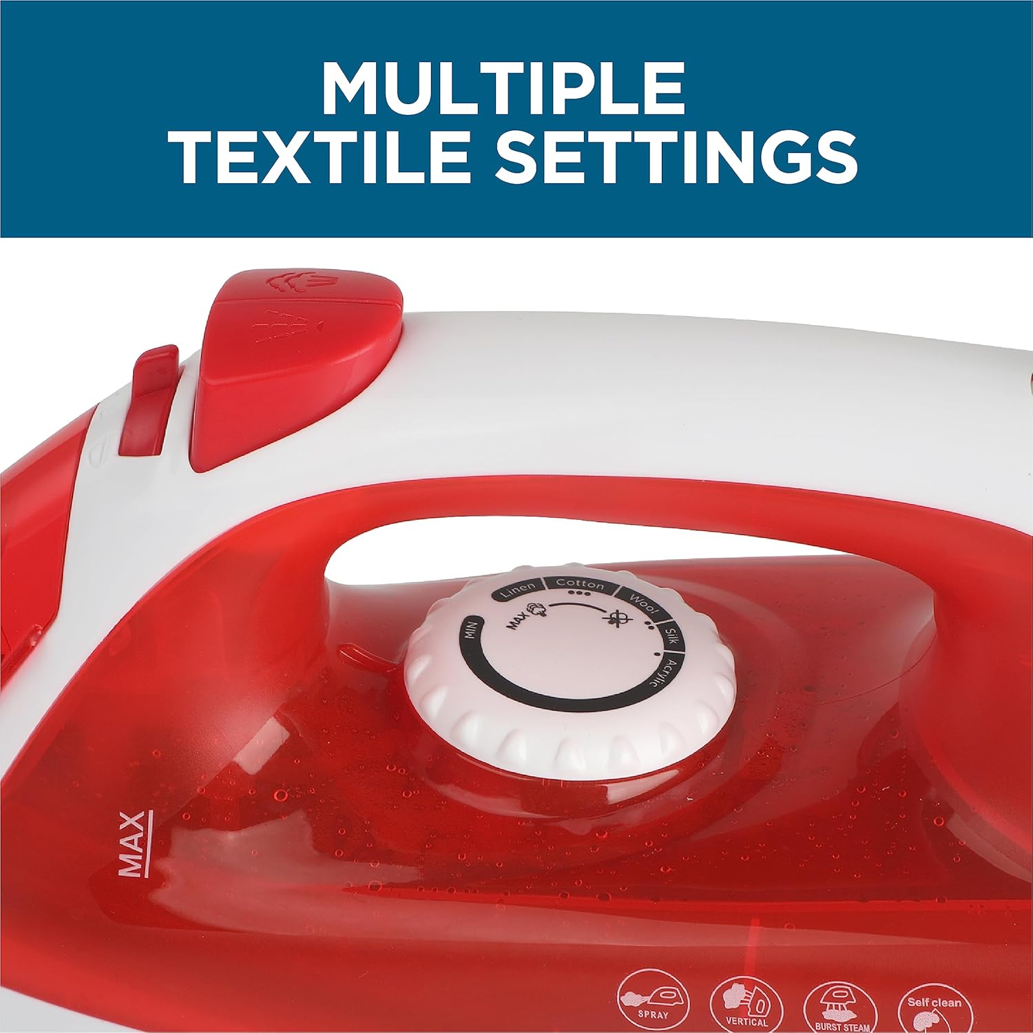 COMMERCIAL CARE 1200W Portable Steam Iron