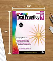 Spectrum 7th Grade Test Practice Workbooks All Subjects, Ages 12 to 13, Grade 7 Test Practice, Language Arts