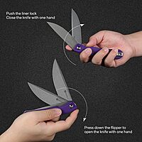 SENCUT Scitus Pocket Folding Knife for EDC, Design by Ostap Hel, Liner Lock Knife with Deep Carry Clip