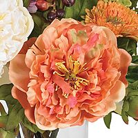 Nearly Natural 4689 Mini Peony Silk Arrangement, Assorted 10 x 10 x 10 Arrangement