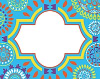 Barker Creek Name Badges & Self-Adhesive Labels, Moroccan, Multi-Purpose Name Tags, Gift Tags, and More! 3.5" x 2.75"