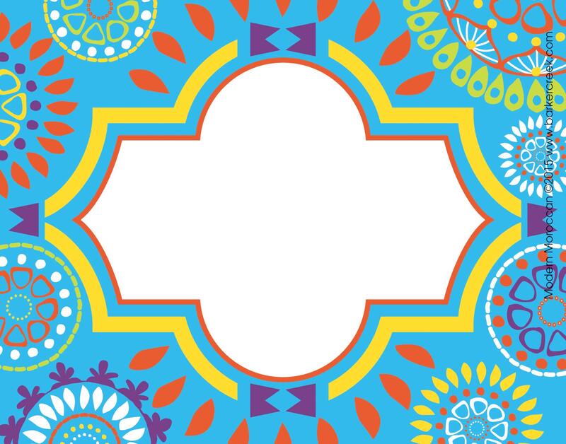 Barker Creek Name Badges & Self-Adhesive Labels, Moroccan, Multi-Purpose Name Tags, Gift Tags, and More! 3.5" x 2.75", 45 per Pkg, Home, School and Office Supplies (1530)