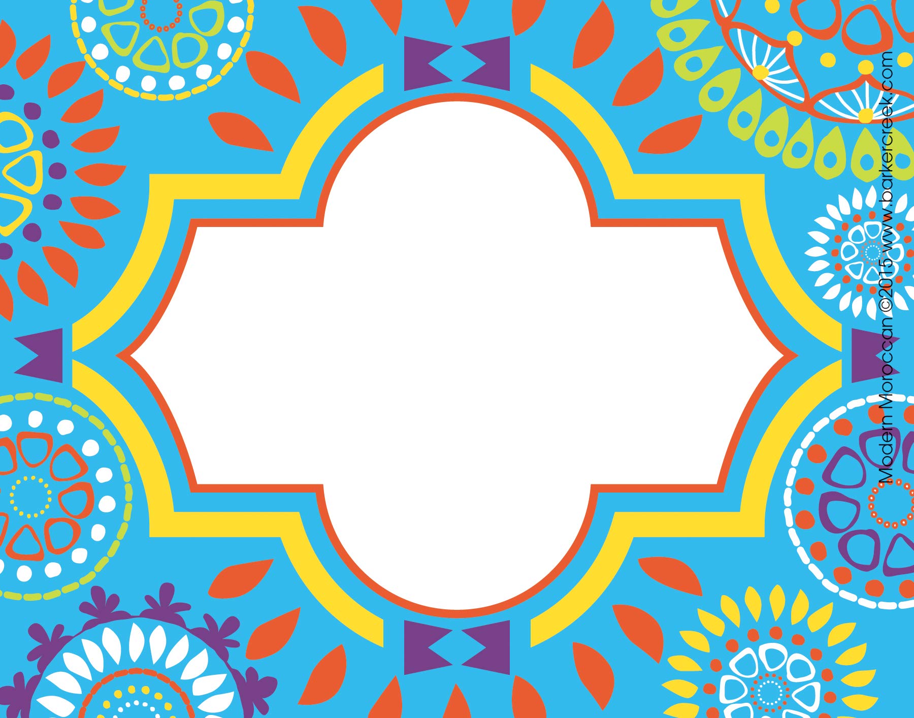 Barker Creek Name Badges & Self-Adhesive Labels, Moroccan, Multi-Purpose Name Tags, Gift Tags, and More! 3.5" x 2.75"