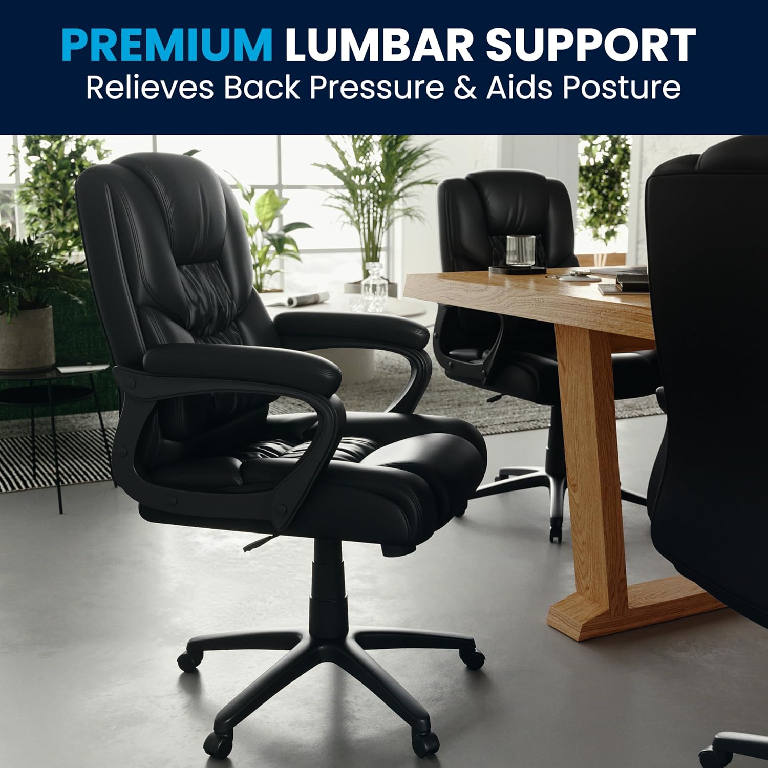 Flash Furniture Fundamentals Big & Tall Swivel LeatherSoft Office and Gaming Chair
