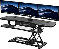 VERSADESK® PowerPro™ 48” x 24” Extra Wide Electric Sit-to-Stand Desk Converter w/ Keyboard Tray for Home or Office | USB