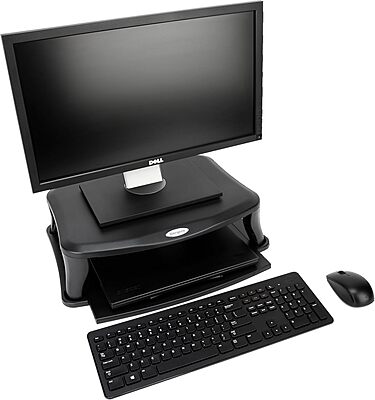 Targus Universal Monitor Stand, 5-9/16inH x 14inW x 19-13/16inD, Black