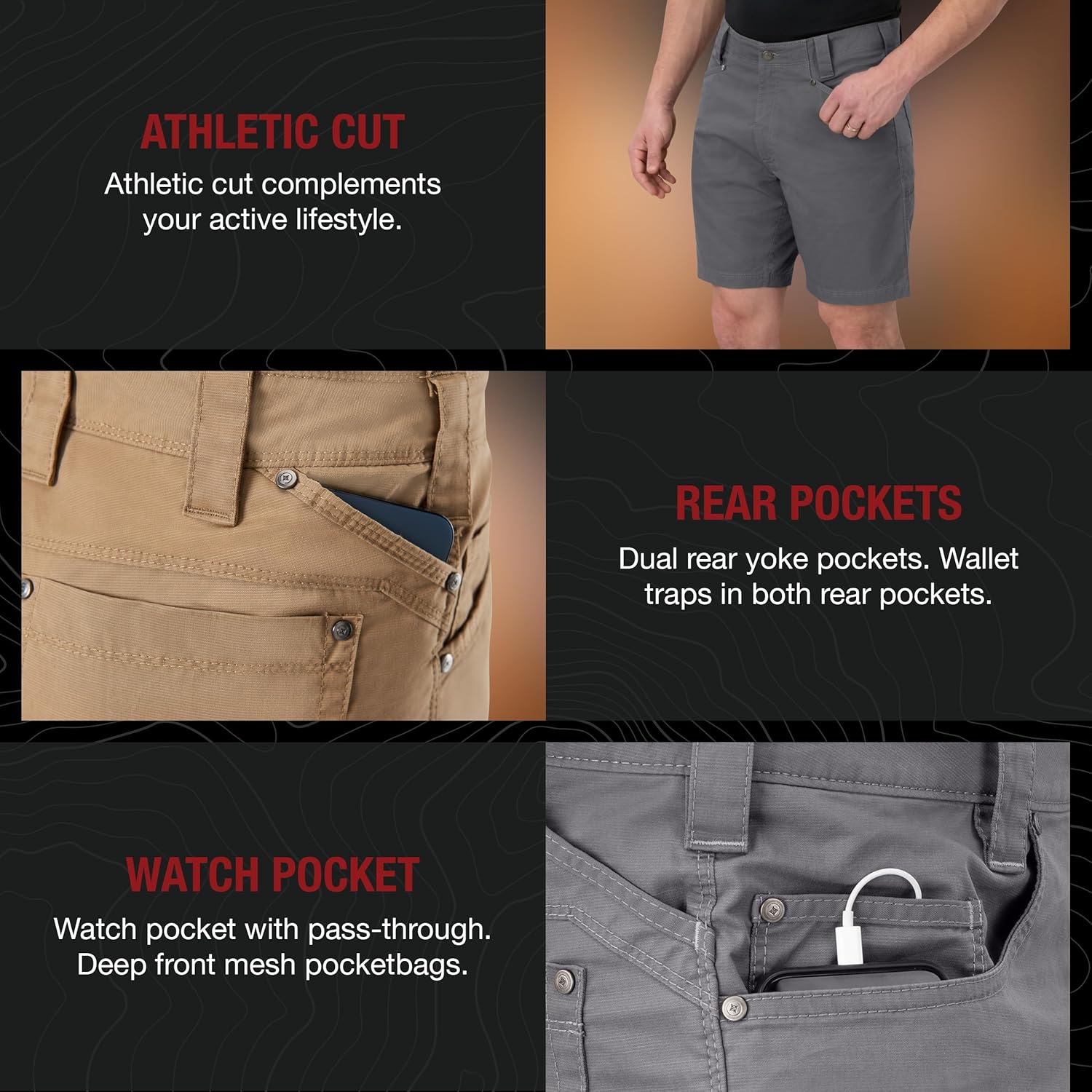 VERTX Cutback Mens Tactical Cargo Shorts