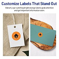 Avery Printable Round Labels, Sure Feed Technology, Print-to-the-Edge, Laser/Inkjet