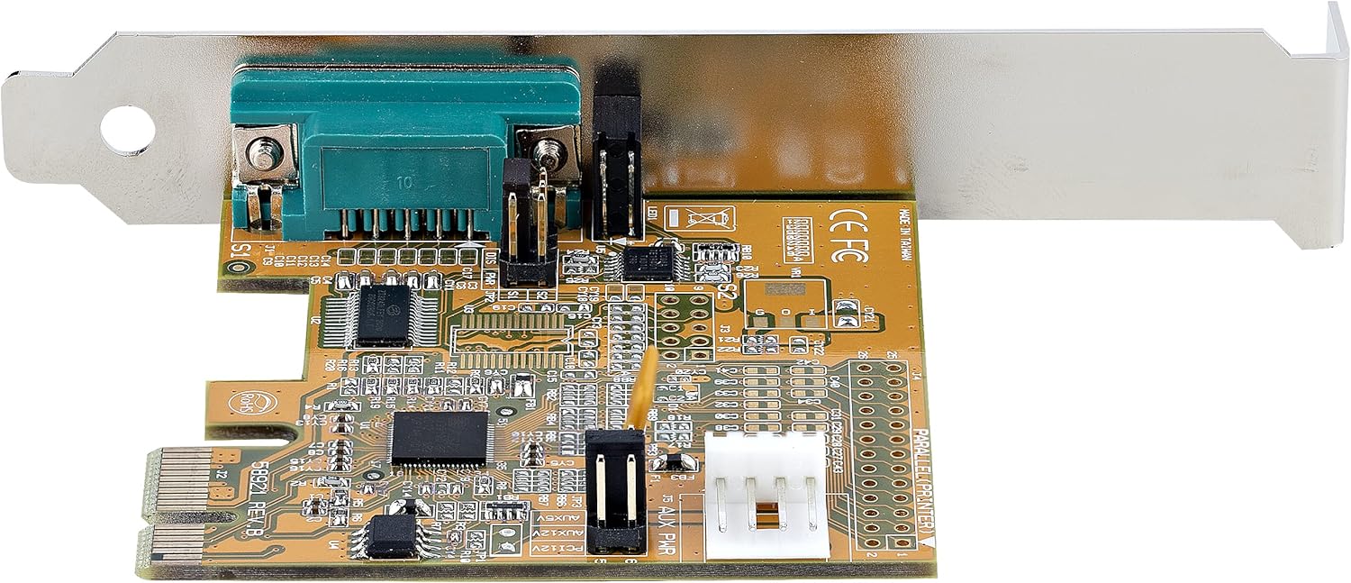 StarTech.com 1-Port PCI Express Serial Card, PCIe to RS232 (DB9) Serial Interface Card, PC Serial Card, 16C1050 UART