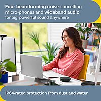 Jabra Speak2 40 Portable Speakerphone - 4 Noise-Cancelling Mics, USB-A/USB-C