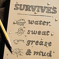 RITE IN THE RAIN Weatherproof Hardcover Pocket Notebook, Universal Rule, 160 Pages
