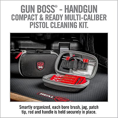 Real Avid Handgun Cleaning Kit - All-in-One 13 Piece Pistol Cleaning Kit with Cleaning Rod, Bore Brushes, Gun Cleaning Jags & Gun Cleaning Patches Value Pack