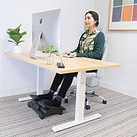 Mount-It! Ergonomic Footrest, Tilt Adjustable Individual Platforms, Height Adjustable Foot Rest with Massage Surface, Under Desk Foot Stool for Office, Leg Support and Improved Posture, Black