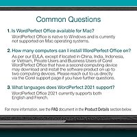 Corel WordPerfect Office 2021 PC Disc Office Suite