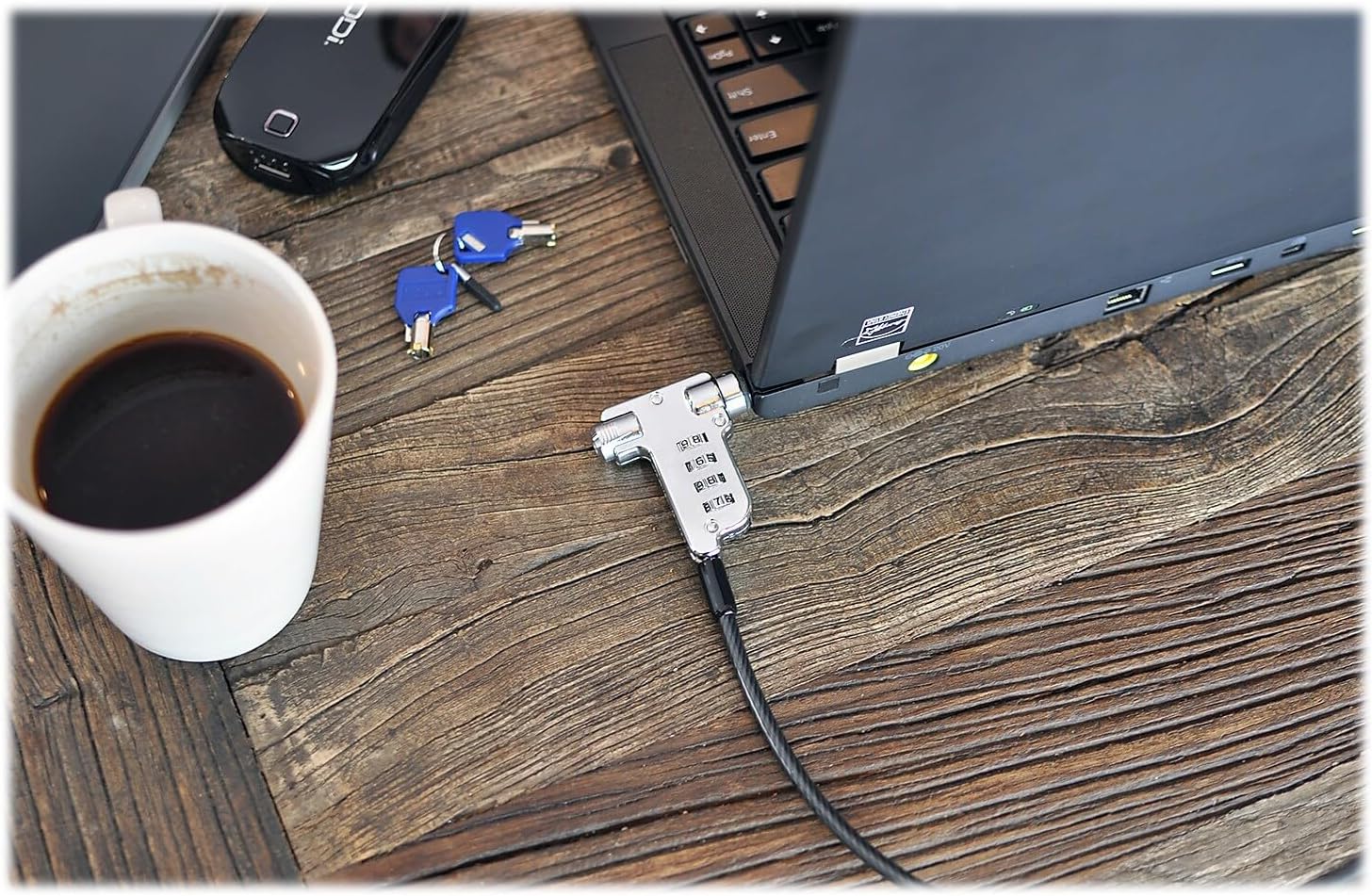 Codi 4-digit Combination Notebook Computer Titanium Cable Lock for Pc and Mac