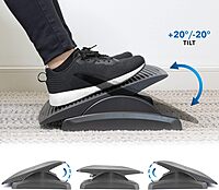 Mount-It! Ergonomic Footrest for Office or Home | Under Desk Tilting Footrest | Adjustable Desk Foot Rest with Massaging Surface and 3 Tilt Positions