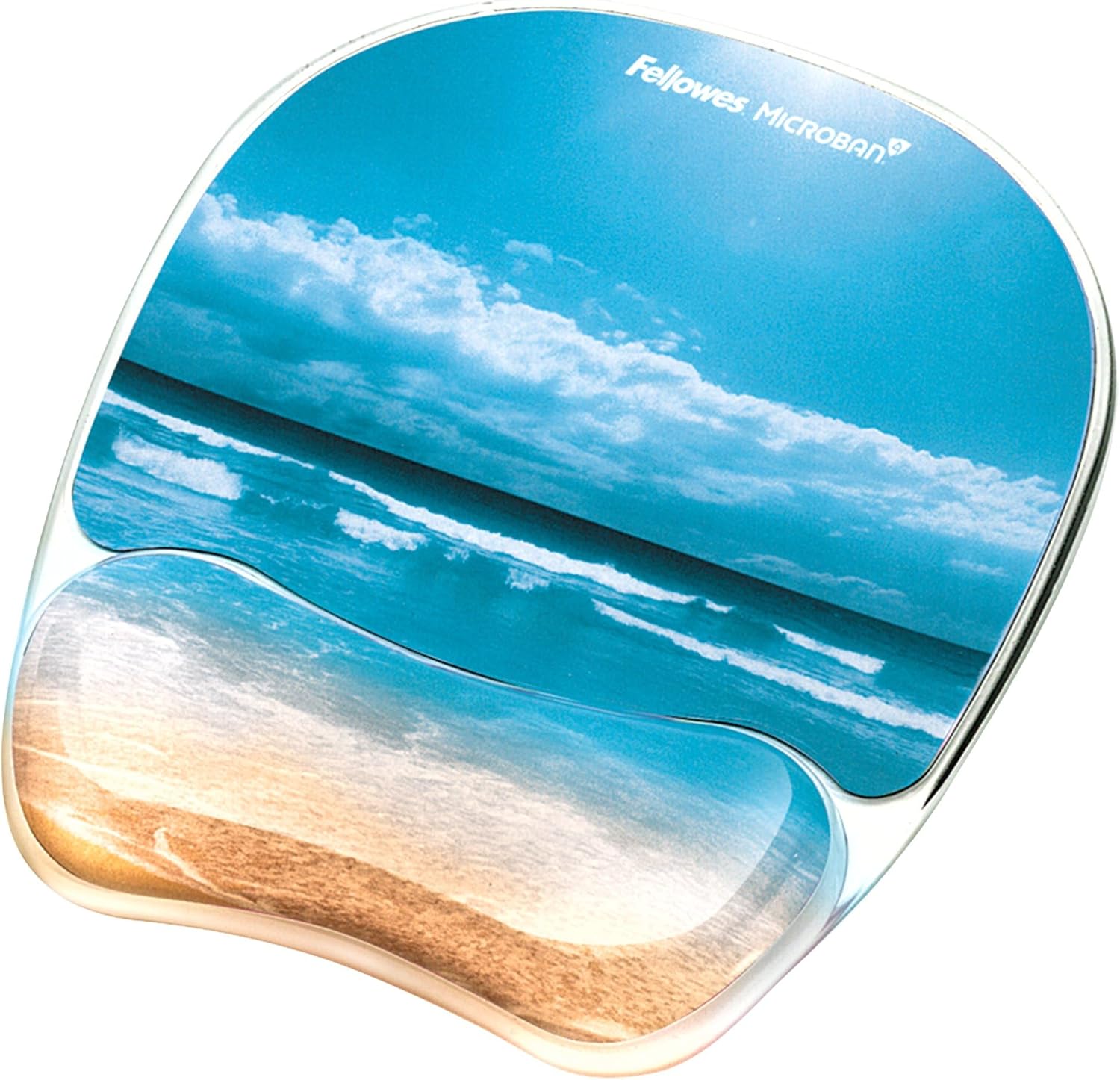 Fellowes Photo Gel Mouse Pad with Wrist Rest and MICROBAN