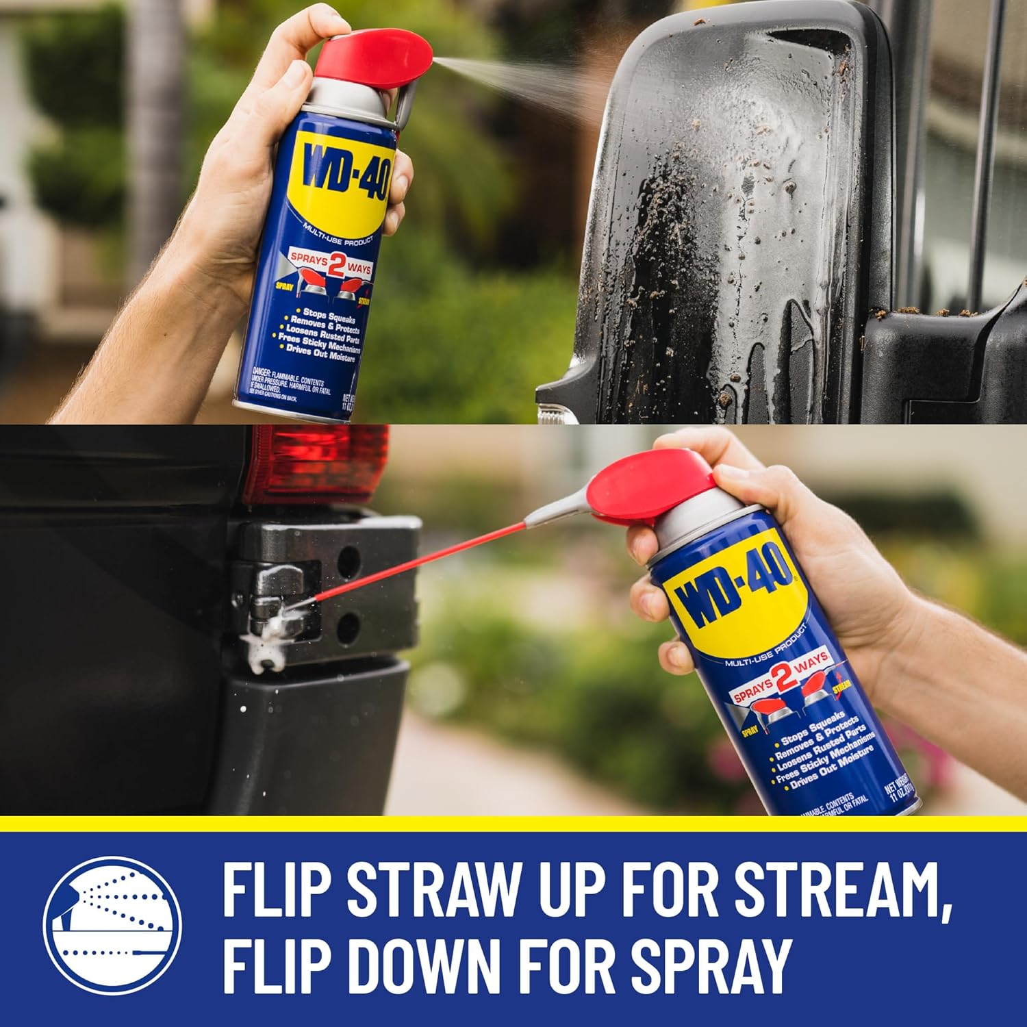WD-40 Original Formula, Multi-Use Product with Smart Straw Sprays 2 Ways,12 OZ 1-Pack Sprays