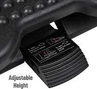 Mind Reader Foot Rest, Under Desk at Work, Ergonomic, Height Adjustable, Office, Plastic, 17" L x 13" W x 6.25" H, Set of 2