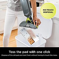 Shark VACMOP Pro Cordless Hard Floor Cleaner, Vacuum and Spray Mop, Powerful Suction, Lightweight, LED Headlights