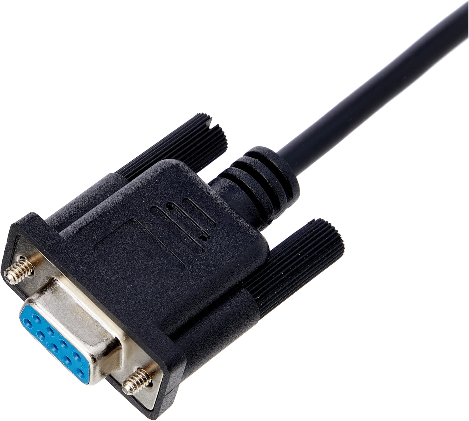 StarTech.com 1m Black DB9 RS232 Serial Null Modem Cable F/F - DB9 Female to Female - 9 pin RS232 Null Modem Cable