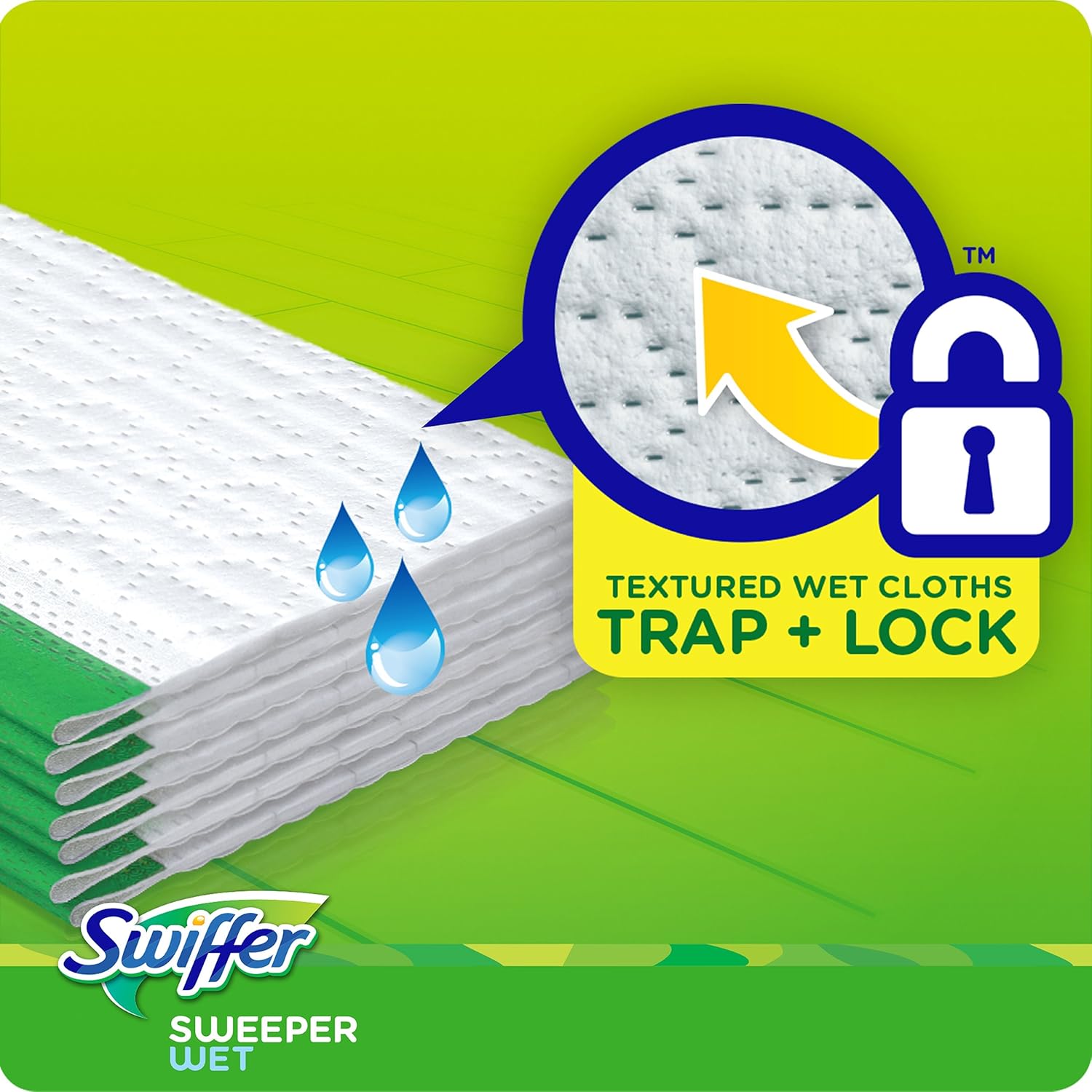 Swiffer Sweeper Wet Mopping Pad Refills for Floor Mop Open Window Fresh Scent 12 Count(Pack of 6)