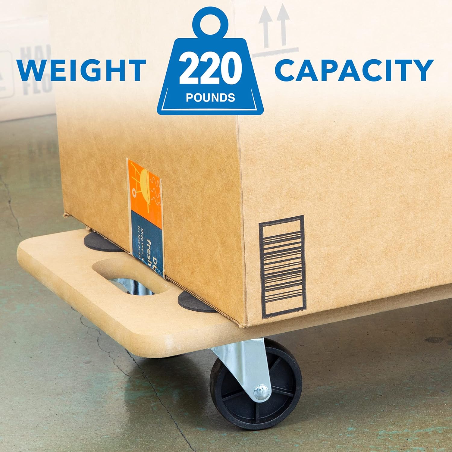 Mount-It! Furniture Dolly for Easy Moving, 220 lbs Capacity, Ideal for Pianos, Couches, Fridges