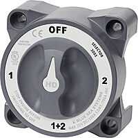 Blue Sea Systems 3003 Heavy Duty Battery Switch with Alternator Field Disconnect, 1-2-Off-Both, Beige