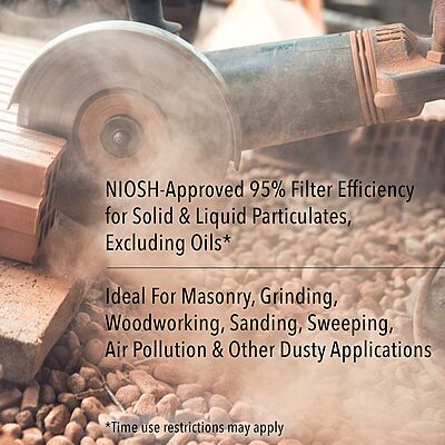 Honeywell NIOSH-Approved N95 Respirator Mask with Exhalation Valve for Airborne Particulates (RWS-54006)