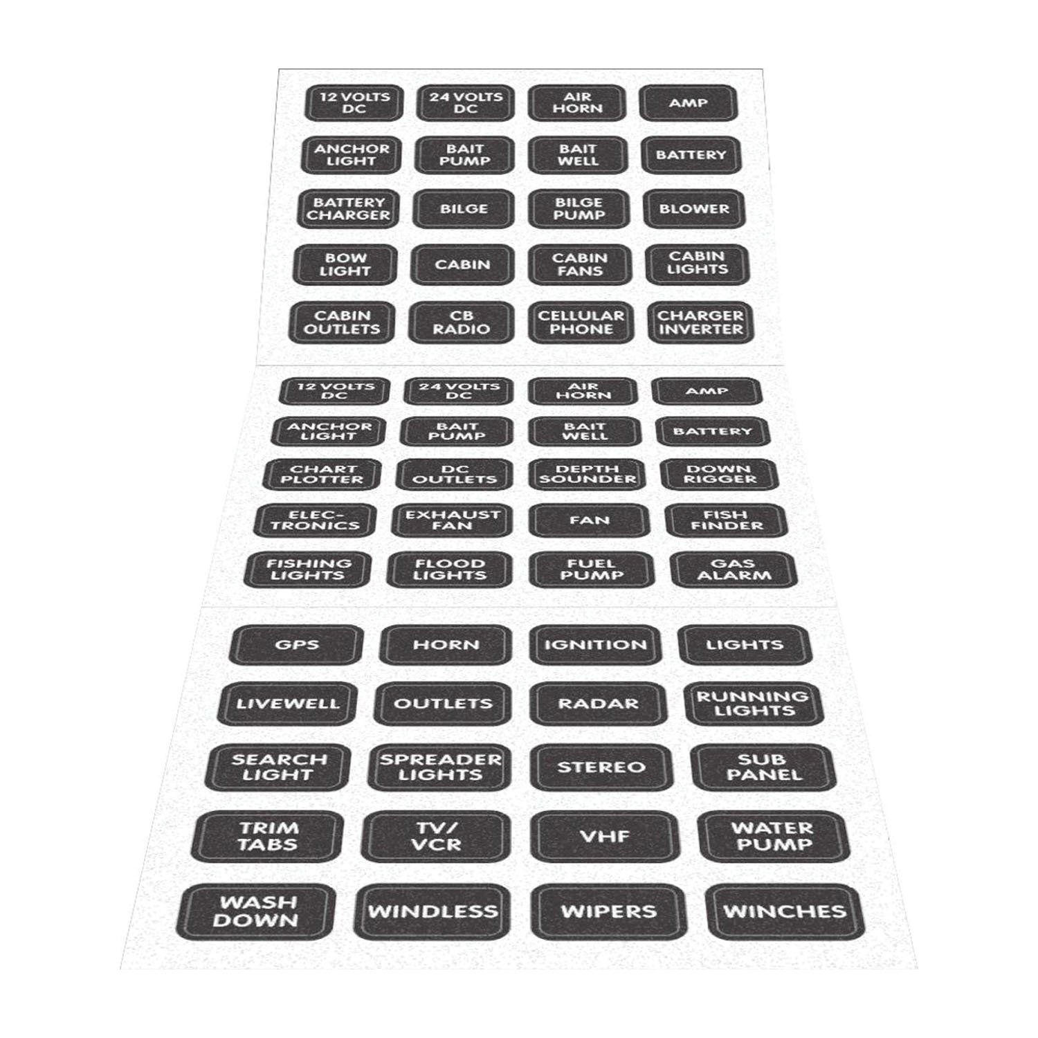 Blue Sea Systems 8214 Black Small Format Label Kit - 60 Labels