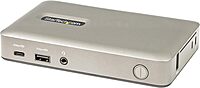 StarTech.com USB C Dock - USB-C to DisplayPort 4K 30Hz or VGA - 65W USB Power Delivery Charging - 4-Port USB 3.1 Gen 1 Hub